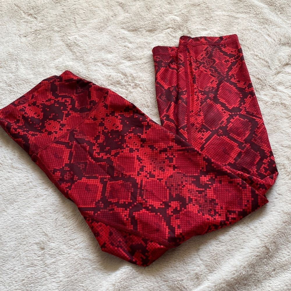 Lululemon red snake leggings